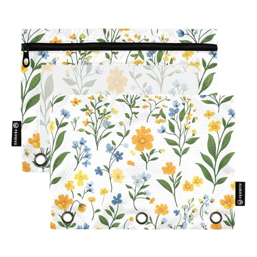 Frühlingsblumen Orchidee Dianthus Narzisse Weiß Federmäppchen Federmäppchen für Binder Ordner mit 3 Ringen zur Untersuchung Ofhce Supplies von famyily