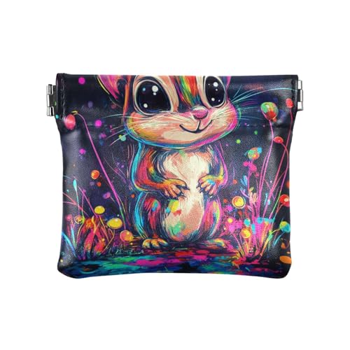 Funny Beagle Damen Kleines Leder Münzgeldbörse Tragbare Münzhalter für Frauen Mädchen, Niedlich, 1 size, Modern von famyily