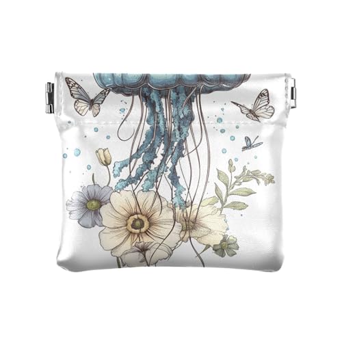 Geldbörse für Damen mit Cartoon-Quallen und Blumen, aus Leder, einzigartige Karten-Schlüssel-Organizer für Frauen, Cartoon-Quallen-Blume, 1 size, Modern Geldbörse für Damen mit Cartoon-Quallen und Blumen, aus Leder, einzigartige Karten-Schlüssel-Organizer für Frauen, Cartoon-Quallen-Blume, 1 size, Modern von famyily