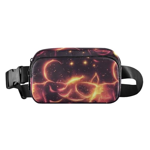 Glowing Pig Faces Neon Trendy Bauchtasche Hüfttasche für Herren und Damen, Mehrzweck-Brustgürtel, Bauchtasche mit verstellbarem Gurt für Reisen, Einkaufen, Laufen, leuchtende Schweinegesichter, Neon, von famyily