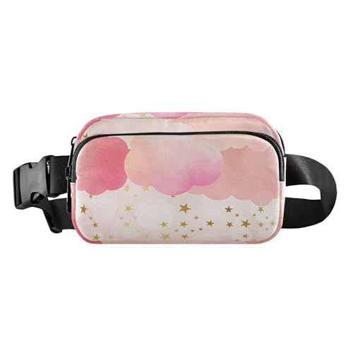 Goldene Sterne, trendige Hüfttasche für Damen und Herren, Mini-Schlinge, Brusttasche mit verstellbarem Gurt, für Radfahren, Wandern, Fitnessstudio, Gold Stars Pfirsichwolken, Einheitsgröße Goldene Sterne, trendige Hüfttasche für Damen und Herren, Mini-Schlinge, Brusttasche mit verstellbarem Gurt, für Radfahren, Wandern, Fitnessstudio, Gold Stars Pfirsichwolken, Einheitsgröße von famyily