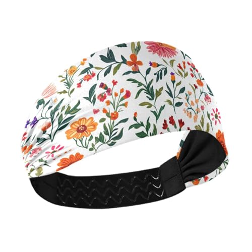 Guatemala Monja Blanca Beauty Sommerblumen, feuchtigkeitsableitendes Stoff-Stirnband, dehnbares Schweißband zum Waschen des Gesichts, Fitnessstudio, Radfahren, Tennis, bunte Herzogshund-Sterne von famyily