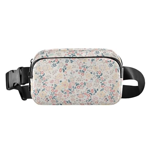 Gürteltasche mit Blumenmuster, bunt, niedlich, für Damen und Herren, großes Fassungsvermögen, Reißverschluss, Gürteltasche mit verstellbarem Riemen für Workout, Laufen, Wandern, Buntes Blumenmuster, von famyily