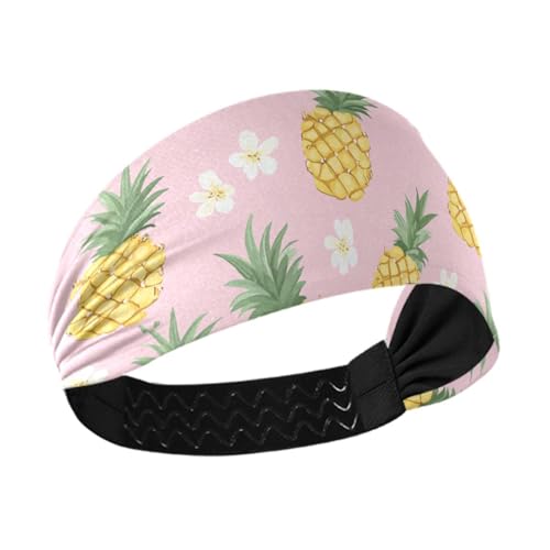 Lustiges, rutschfestes Damen-Stirnband mit Ananas-Motiv, dehnbar, für Fitnessstudio, Basketball, Fußball, Laufen, bunte Herzogshund-Sterne Lustiges, rutschfestes Damen-Stirnband mit Ananas-Motiv, dehnbar, für Fitnessstudio, Basketball, Fußball, Laufen, bunte Herzogshund-Sterne von famyily