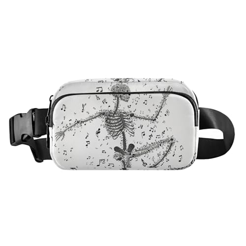 Mini-Brusttasche mit Cartoon-Motiv, Motiv: süße Fee, Salbeigrün, stilvolle Gürteltasche für Damen und Herren, Tanzendes Skelett-Dekor, 1 size von famyily