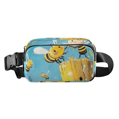 Modische Gürteltasche für Damen und Herren, vielseitig einsetzbar, für Reisen, unverzichtbar zum Wandern, Bienensammelhonig, 1 size von famyily