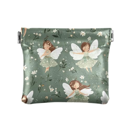 Mummy Ancient Tomb PU Leder Kleingeldbörse Tragbarer Kartenhalter für Mädchen Damen Handtasche, Cartoon-Feen-Blumen, 1 size, Modern Mummy Ancient Tomb PU Leder Kleingeldbörse Tragbarer Kartenhalter für Mädchen Damen Handtasche, Cartoon-Feen-Blumen, 1 size, Modern von famyily