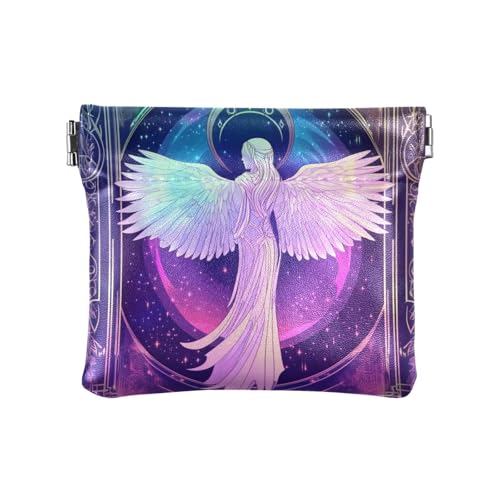 Mummy Ancient Tomb PU Leder Kleingeldbörse Tragbarer Kartenhalter für Mädchen Damen Handtasche, Engel Tarot-Göttin, 1 size, Modern von famyily
