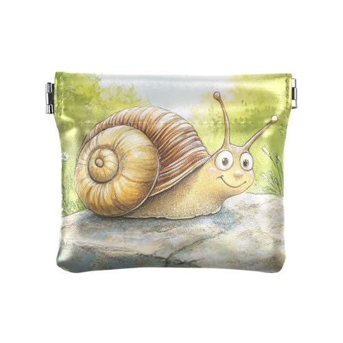 Niedlicher Pfau aus PU-Leder, kleine Münzen, praktischer Kartenschlüssel-Organizer für Frauen und Mädchen, Schnecke langsam bewegender Stein, 1 size, Modern von famyily
