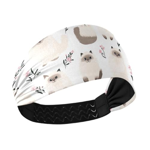 Niedliches Himalaya-Katzen-Stirnband, weiß, rutschfest, athletisch, elastisch, Schweißbänder für den Kopf zum Waschen des Gesichts, Fitnessstudio, athletisch, Sport, Yoga, bunte Niedliches Himalaya-Katzen-Stirnband, weiß, rutschfest, athletisch, elastisch, Schweißbänder für den Kopf zum Waschen des Gesichts, Fitnessstudio, athletisch, Sport, Yoga, bunte von famyily