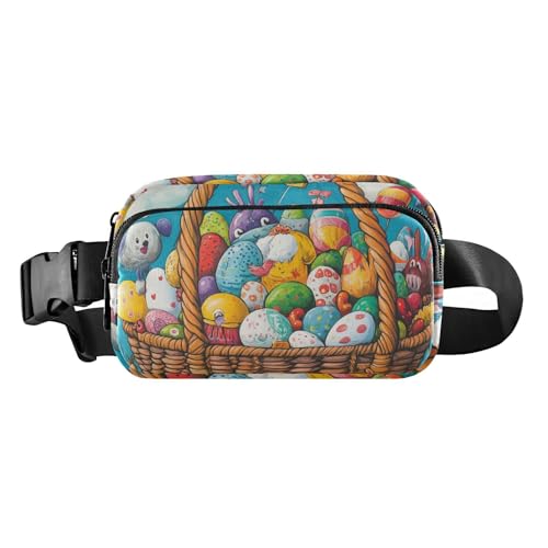 Osterkörbe, Süßigkeiten, Spielzeug, Eier, modische Bauchtasche für Damen, Herren, Teenager, wasserdichte Bauchtasche mit verstellbarem Riemen für Reisen, Laufen, Wandern, Osterkörbe, von famyily