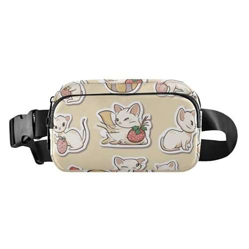 Ostern Cornish Rex Cats Neutral Niedlich Bauchtasche Hüfttasche für Damen Herren Teenager Große Kapazität Gürteltasche mit verstellbarem Gurt für Reisen Urlaub Laufen, Ostern Cornish Rex Katzen von famyily