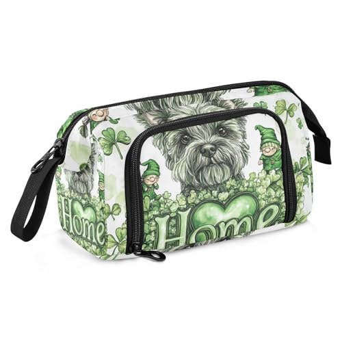 Patrick's Day Kleeblatt-Federmäppchen, Organizer, großes Fassungsvermögen, leichtes Federmäppchen mit Reißverschluss, für Lehrer, High School von famyily