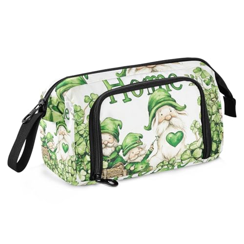 Patrick's Day Spring Happy Federmäppchen Große Kapazität Reise Federmäppchen mit Griff Federmäppchen mit Fächern für Erwachsene Mittelschule von famyily