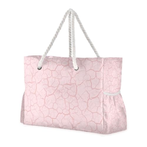Peach Crack tragbare Tragetasche mit Reißverschluss und Seitentaschen, Wochenendtasche für Damen, mit Reißverschlusstaschen von famyily