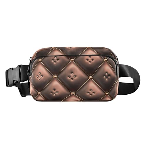 Peach Marble Trendy Waist Pack Crossbody Bag for Men Women Waterproof Belt Bag Travel Wallet with Adjustable Strap for Travel Running Hiking, Pfirsich-Marmor, Einheitsgröße von famyily