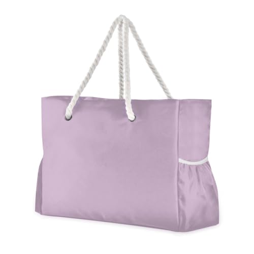 Robuste Strandtasche mit Seitentaschen, Seesack für Damen, mit Reißverschlusstaschen, Violett Robuste Strandtasche mit Seitentaschen, Seesack für Damen, mit Reißverschlusstaschen, Violett von famyily