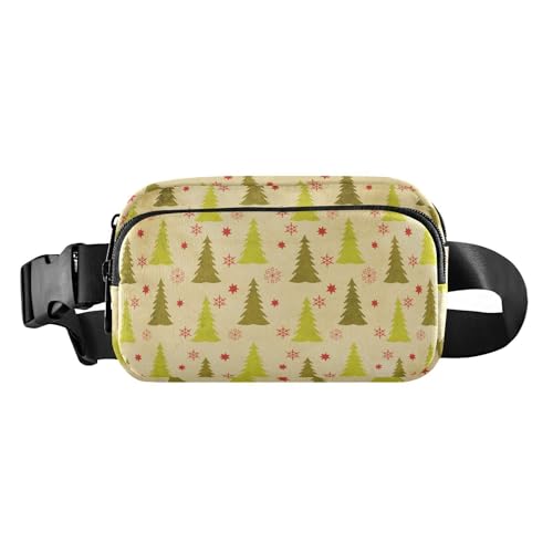 Rote und goldene Umhängetasche mit Weihnachtsbaum, trendige Gürteltasche für Damen und Herren, kleine Umhängetasche, Sporttasche mit verstellbarem Gurt, für Radfahren, Wandern, Fitnessstudio, Rote und goldene Umhängetasche mit Weihnachtsbaum, trendige Gürteltasche für Damen und Herren, kleine Umhängetasche, Sporttasche mit verstellbarem Gurt, für Radfahren, Wandern, Fitnessstudio, von famyily