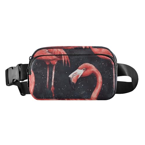 Roter Flamingo Sternennacht, modische Umhängetasche, Hüfttasche für Damen, Herren, Teenager, große Kapazität, Crossbody-Tasche mit verstellbarem Riemen für Radfahren, Wandern, Fitnessstudio, roter Roter Flamingo Sternennacht, modische Umhängetasche, Hüfttasche für Damen, Herren, Teenager, große Kapazität, Crossbody-Tasche mit verstellbarem Riemen für Radfahren, Wandern, Fitnessstudio, roter von famyily
