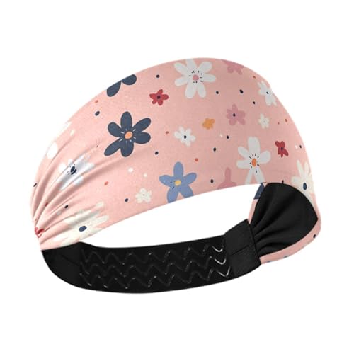 Rutschfester Kopfbandhalter mit Blumenmotiv, elastische Kopf-Schweißbänder für Damen, zum Radfahren, Waschen des Gesichts, für den täglichen Gebrauch, Radfahren, bunte Herzogshund-Sterne von famyily