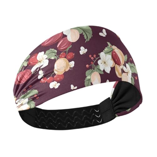 Rutschfestes Stirnband für Damen, Stachelbeerfrucht, Burgunderrot, Lila, elastische Haarbänder für Damenhaar, für athletische Sportarten, Make-up, Fußball, Basketball, bunte Herzogshund-Sterne Rutschfestes Stirnband für Damen, Stachelbeerfrucht, Burgunderrot, Lila, elastische Haarbänder für Damenhaar, für athletische Sportarten, Make-up, Fußball, Basketball, bunte Herzogshund-Sterne von famyily