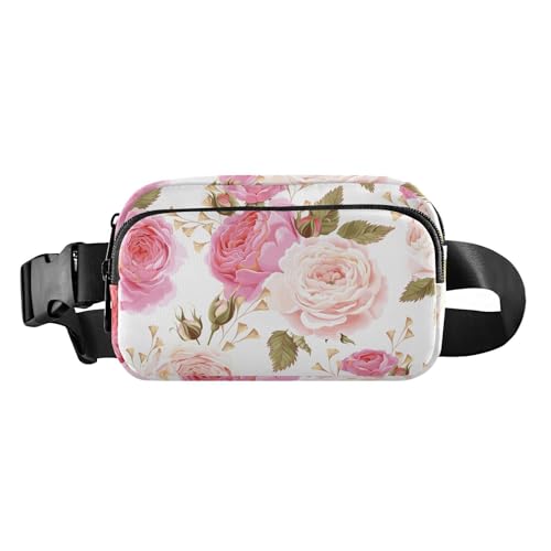 Schöne modische Umhängetasche mit Rosenblüten für Damen und Herren, wasserabweisend, mit verstellbarem Gurt, für Reisen, Fitnessstudio, Arbeit, Schöne Rosenblüte, Einheitsgröße von famyily