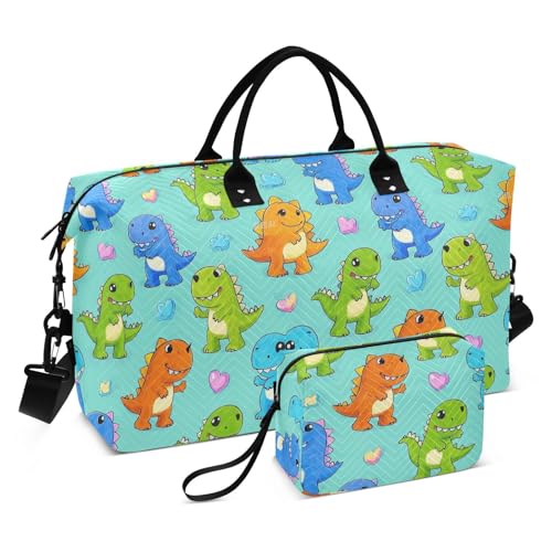 Sporttasche mit Cartoon-Tier-Dinosaurier-Motiv, bunt, groß, mit verstellbarem Riemen, für Trekking, faltbar, Bolsas Para von famyily