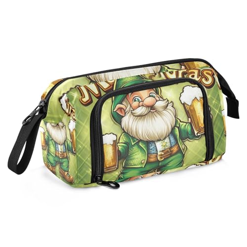 St Jolly Leprechaun Beers Federmäppchen Große Kapazität Schule Federmäppchen mit Schlitz Federmäppchen für Erwachsene für Schüler Preppy School von famyily