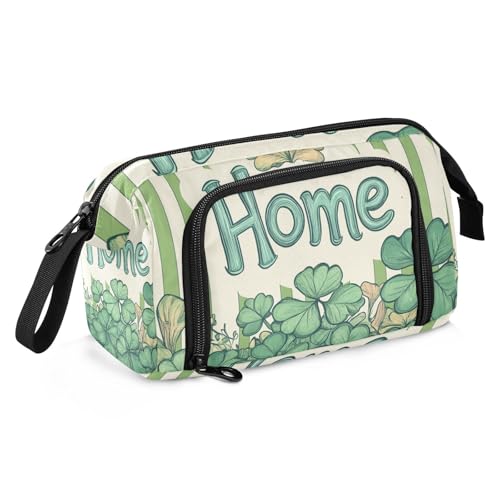 St Shamrocks Federmäppchen für Zuhause, großes Fassungsvermögen, niedliches Federmäppchen, leichtes Federmäppchen für Schule, Teenager, adretter Schulbedarf von famyily