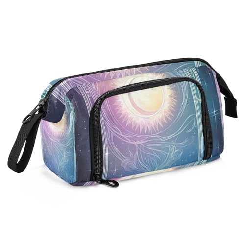 Sun Moon Federmäppchen mit großem Fassungsvermögen, leichtes Federmäppchen für Erwachsene, Teenager, College von famyily