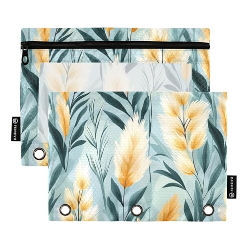 Sunlit Reeds in The Enchanted Safari Pencil Bags Plastic Pencil Case for 3 Rings Binders Case with Waterproof for Student Stationery Accessories von famyily