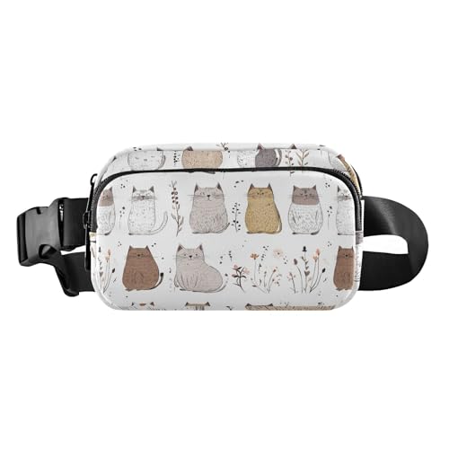 Sweet Burmesecats Gürteltasche für Herren und Damen, Mehrzweck-Bauchtasche mit verstellbarem Riemen, Weiß, Sweet Burmesecats White Cute, 1 size Sweet Burmesecats Gürteltasche für Herren und Damen, Mehrzweck-Bauchtasche mit verstellbarem Riemen, Weiß, Sweet Burmesecats White Cute, 1 size von famyily