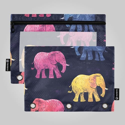 Sweet Elephant trendiger Stil Bindertaschen aus Stoff für Ringe, Ordner, Ordner mit Binderlöchern für Studenten, Schreibwaren, Organizer, Upplies von famyily
