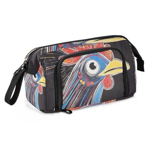Sweet Pet Federmäppchen mit Huhn, großes Fassungsvermögen, Reißverschluss, Federmäppchen mit Reißverschluss, Federmäppchen für Teenager für adrette High School Supplies von famyily
