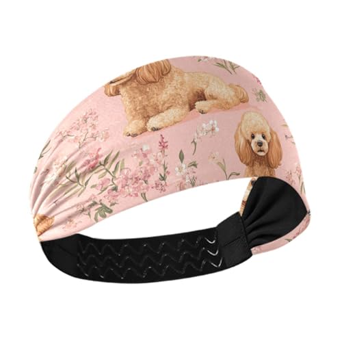 Sweet Poodle Dogs Haarbänder für Damen, feuchtigkeitsableitend, elastisch, schweißtreibende Bänder für athletischen Sport, Make-up, Fußball, Yoga, bunte Herzogshund-Sterne, Rosa Sweet Poodle Dogs Haarbänder für Damen, feuchtigkeitsableitend, elastisch, schweißtreibende Bänder für athletischen Sport, Make-up, Fußball, Yoga, bunte Herzogshund-Sterne, Rosa von famyily