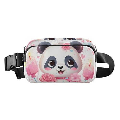 Twigs Bird Spring Cute Fanny Pack Waist Bag for Men Women Large Capacity Belt Bag Travel Wallet for Running Hiking, Niedliche Panda-Blume, 1 size von famyily