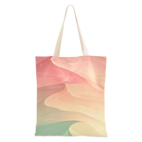 famyily Canvas-Tasche, farbige Berg-Leinen-Tragetaschen für Damen, für Reisen, wiederverwendbare Leinentaschen von famyily