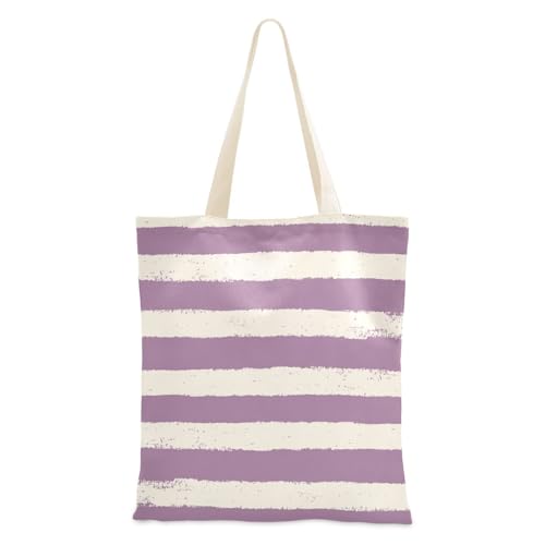 famyily Canvas-Tragetasche für Damen, lila-grüne Linie, Tragetasche für Lehrer, Stofftasche von famyily