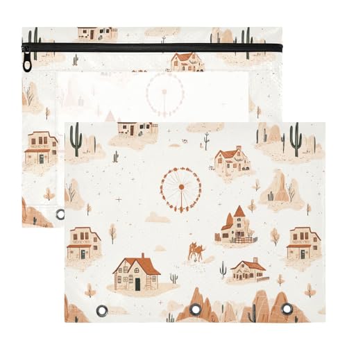 famyily Federmäppchen, transparent, Stifthalter, für A4-Papier, Briefe, 2 Stück, Studenten, Collegebedarf, Western-Boho-Kaktus, Traumfänger, kleine Weststadt famyily Federmäppchen, transparent, Stifthalter, für A4-Papier, Briefe, 2 Stück, Studenten, Collegebedarf, Western-Boho-Kaktus, Traumfänger, kleine Weststadt von famyily