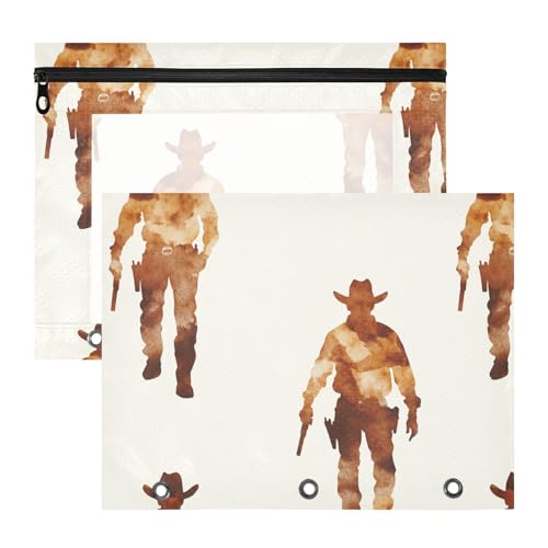 famyily Federmäppchen mit 3 Löchern für A4-Papier, Briefe, 2 Stück, Lehrer, Klassenzimmer, Western-Cowboystiefel, Pistolengrasland famyily Federmäppchen mit 3 Löchern für A4-Papier, Briefe, 2 Stück, Lehrer, Klassenzimmer, Western-Cowboystiefel, Pistolengrasland von famyily