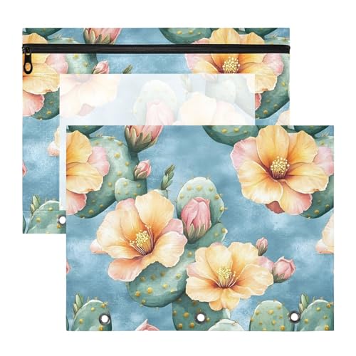 famyily Federmäppchen mit 3 verstärkten Ösen, 3-Loch-Tasche für A4-Papier, Briefe, 2 Stück, Lehrerklasse, Safari, Kaktus, Retro-Stil, Blume famyily Federmäppchen mit 3 verstärkten Ösen, 3-Loch-Tasche für A4-Papier, Briefe, 2 Stück, Lehrerklasse, Safari, Kaktus, Retro-Stil, Blume von famyily