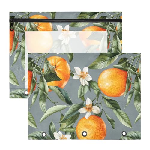 famyily Federmäppchen mit glatten Reißverschlüssen, Aufbewahrungstasche für A4-Papier, Briefe, 2 Stück, Lehrerklasse, süße Mandarinenfrucht famyily Federmäppchen mit glatten Reißverschlüssen, Aufbewahrungstasche für A4-Papier, Briefe, 2 Stück, Lehrerklasse, süße Mandarinenfrucht von famyily