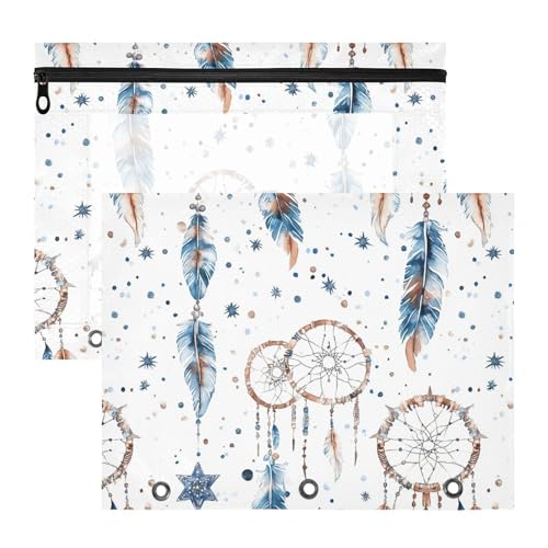 famyily Mehrzweck-Federmäppchen mit 3 Ringen für A4-Papier, Briefe, 2 Stück, für Lehrer, Schule, Studenten, Lehrerbedarf, Western-Traumfänger, Stammesstern, primitiver Charm, funkelnd famyily Mehrzweck-Federmäppchen mit 3 Ringen für A4-Papier, Briefe, 2 Stück, für Lehrer, Schule, Studenten, Lehrerbedarf, Western-Traumfänger, Stammesstern, primitiver Charm, funkelnd von famyily