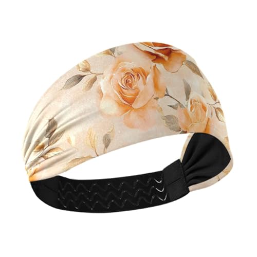 famyily Orangefarbene elegante Rosenakzente, rutschfestes Yoga-Stirnband, dehnbare Haarbänder für Damenhaar, für Sport, Basketball, Tennis, Wandern, bunte Herzogshund-Sterne famyily Orangefarbene elegante Rosenakzente, rutschfestes Yoga-Stirnband, dehnbare Haarbänder für Damenhaar, für Sport, Basketball, Tennis, Wandern, bunte Herzogshund-Sterne von famyily