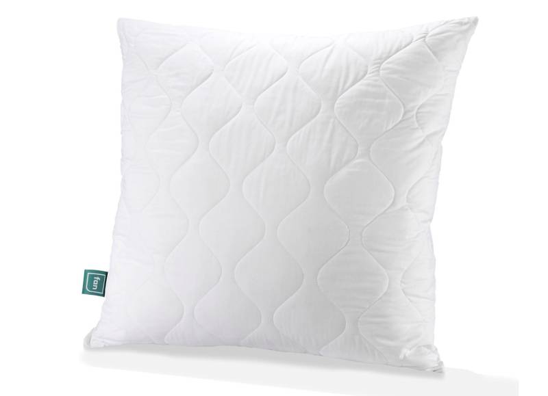 Bettwarenprogramm von fan aus reinen Naturmaterialien, Kissen, Größe 120 (Kissen, 80/80 cm), Weiss von fan