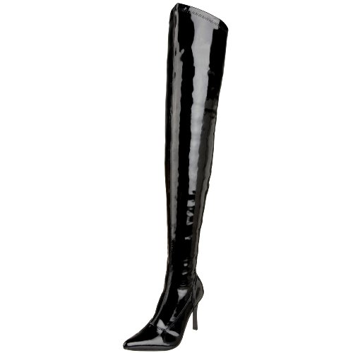 Pleaser Damen Lust-3000 Kurzschaft Stiefel, Nero (Blk STR Pat), 39.5 EU von Funtasma