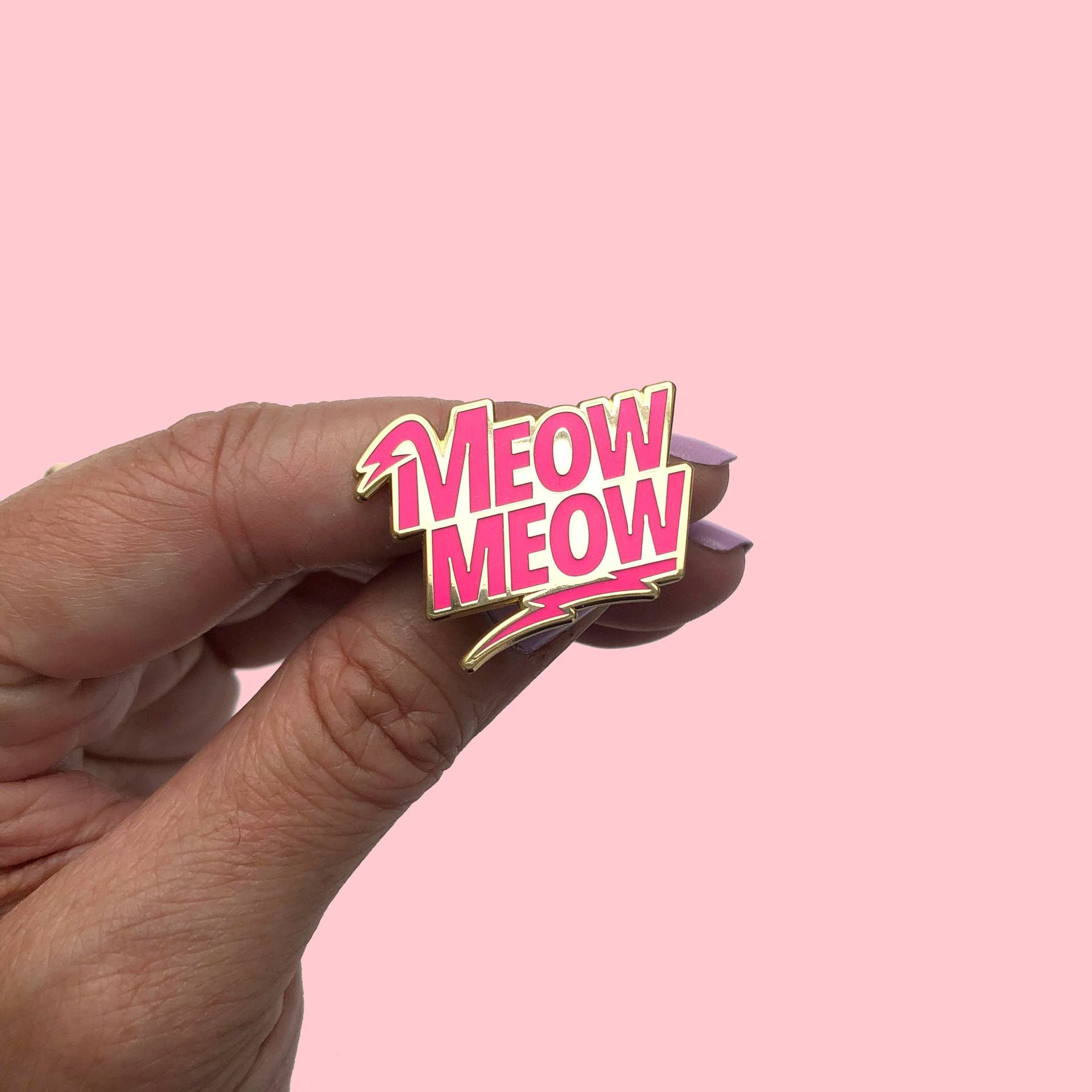 Miau Emaille Pin - Katzen David Bowie Blitz Miau Emaille Pin - Katzen David Bowie Blitz von fancyseeingyouhere