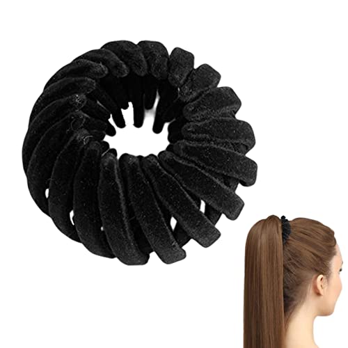 4 Vogelnest Magische Haarspange, Vogelnest Haarnadel Pferdeschwanz Haarklammer Faule Vogelnest Platte Haarnadel Rutschfest Frauen Haarschmuck für Pferdeschwanz Dutt Haarnadel Styling für Make-up von fanelod