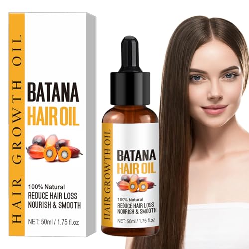 Batana-Öl für Haarwachstum – 100% natürliches Batana-Haaröl | Batana-Öl gegen Haarausfall | Batana-Öl für Männer und Frauen | Batana Oil Deep Moisturizing Conditioner Haarglanzöl gegen Splissbruch von fanelod