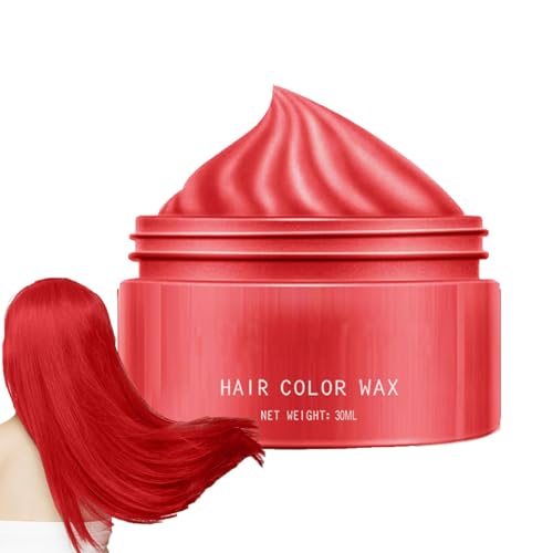 Haar-Styling-Wachs – Temporäres rotes Haarfärbewachs 45 g | Instant-Frisur-Creme-Farbstoff | Temporäres modellierendes Haarfärbewachs in natürlicher Farbe für Männer, Frauen und alle Altersgruppen Haar-Styling-Wachs – Temporäres rotes Haarfärbewachs 45 g | Instant-Frisur-Creme-Farbstoff | Temporäres modellierendes Haarfärbewachs in natürlicher Farbe für Männer, Frauen und alle Altersgruppen von fanelod
